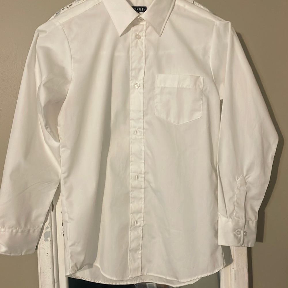 Boys Lg (10-12) George white dress shirt